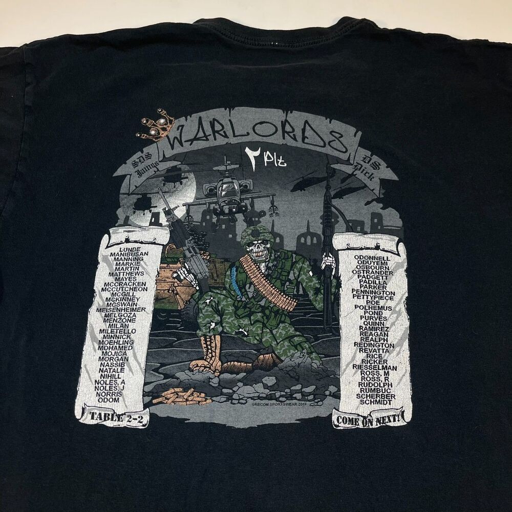 CHARLIE COMPANY Warlords Infantry Military T Shirt Sz Mens XL